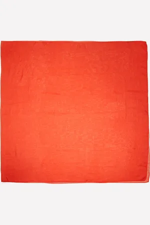 Sisley Red Stole In Silk Blend Femme