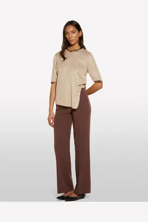 Sisley Pull Doré À Manches Courtes Femme