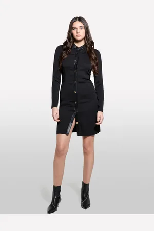 Sisley Robe Chemisier Courte Femme