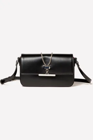 Sisley Black Shoulder Bag With Chain Femme