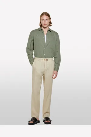 Sisley Pantalon De Jogging Sable 100 % Lin Homme