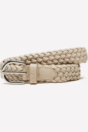 Sisley Ceinture Tressée Blanche Femme
