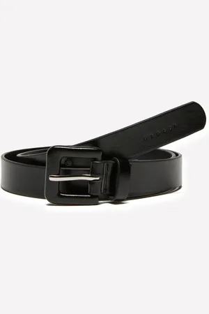 Sisley Ceinture Noire Avec Boucle Brillante Femme
