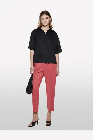 Sisley Pantalon De Jogging Blush 100% Lin Femme