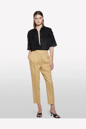 Sisley Pantalon De Jogging En 100% Lin Femme