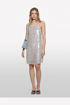 Sisley Robe Grise À Paillettes Femme