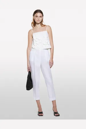 Sisley Pantalon De Jogging 100% Lin Femme
