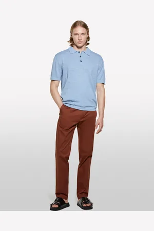 Sisley Polo Coupe Classique En Lin Mélangé Homme