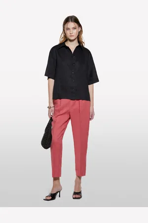 Sisley Pantalon De Jogging Blush 100% Lin Femme