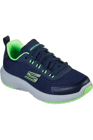 Skechers Dynamic Tread - Nitrode Shoes Moyen Width en Bleu Marine/Vert-Lime