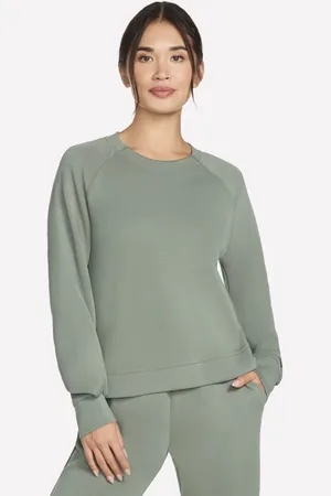 Skechers Skechluxe Elevate Crewneck en Taupe/Olive