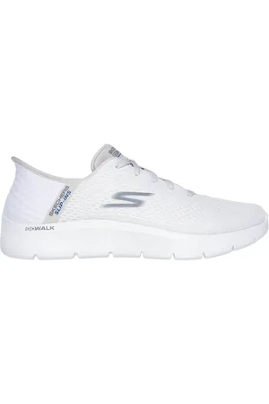 Skechers Slip-ins: GO WALK Flex - New World Shoes Moyen Width en Blanc/Gris
