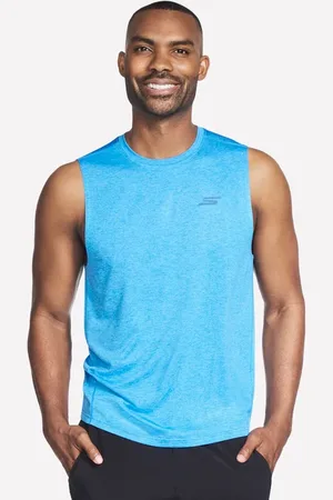 Skechers GO DRI Charge Muscle Tank en Turquoise/Violet