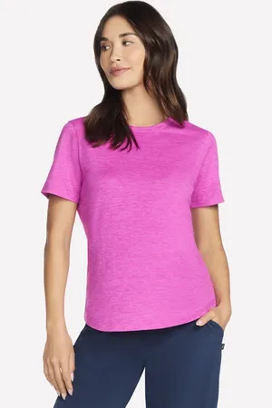 Skechers GO DRI SWIFT t-shirt en Rose Fluo/Lavande