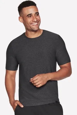Skechers GO DRI All Day t-shirt en Noir/Gris Anthracite