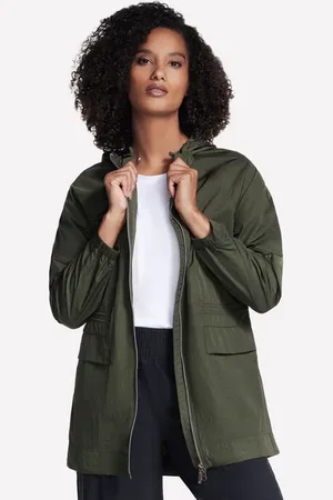 Skechers GO WALK Anorak Veste en Olive/Noir