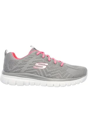 Skechers Graceful - Get Connected Shoes Moyen Width en Gris/Corail