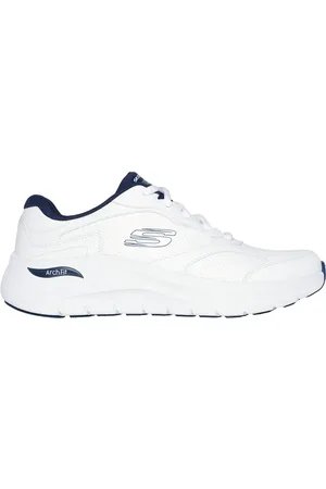 Skechers Arch Fit 2.0 - Safehouse Shoes Moyen Width en Blanc/Bleu Marine