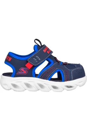 Skechers S Lights: Hypno-Splash - Sunzys Shoes Moyen Width en Bleu Marine/Bleu
