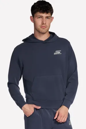 Skechers SKECHCLOUD Elevate sweat à capuche en Gris Anthracite/Bleu Marine