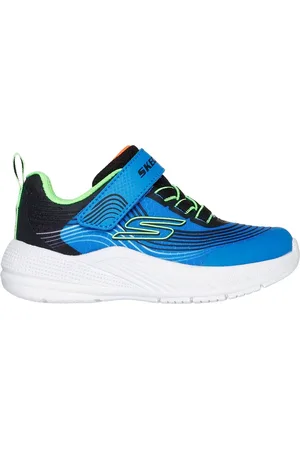 Skechers Microspec Advance Shoes Moyen Width en Bleu/Vert-Lime