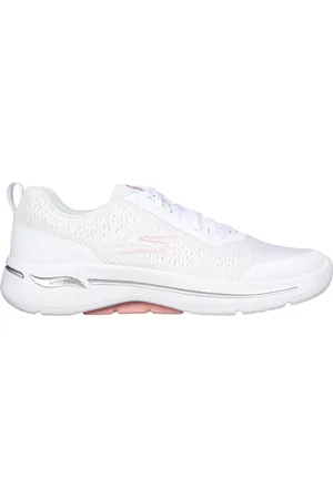 Skechers GO WALK Arch Fit - Uptown Summer Shoes Moyen Width en Blanc/Rose Clair