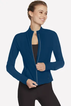 Skechers GO FLEX RIB Veste en Turquoise/Bleu Marine