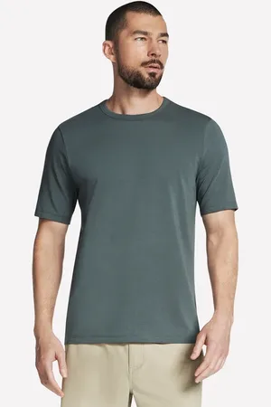 Skechers GO DRI Pima Crew en Vert/Noir