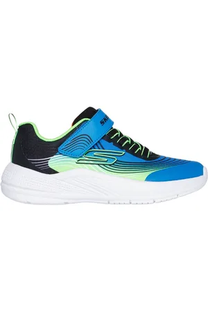 Skechers Microspec Advance Shoes Moyen Width en Bleu/Vert-Lime