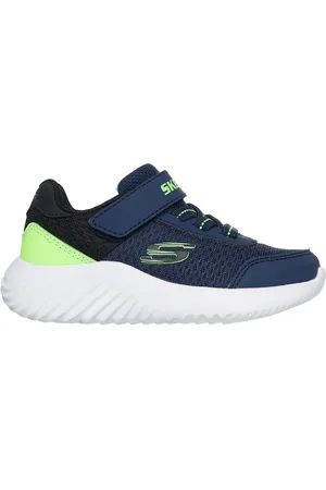 Skechers Bounder - Trekzic Shoes Moyen Width en Bleu Marine/Vert-Lime
