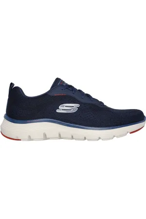 Skechers Flex Advantage 5.0 - Fosten Shoes Moyen Width en Bleu Marine/Rouge