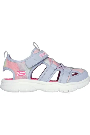 Skechers Flex Splash - Daylight Shimmer Shoes Moyen Width en Lavande/Rose Fluo