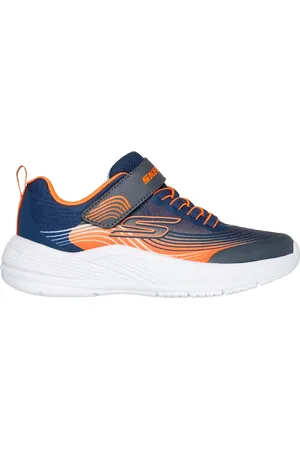 Skechers Microspec Advance Shoes Moyen Width en Bleu Marine/Orange