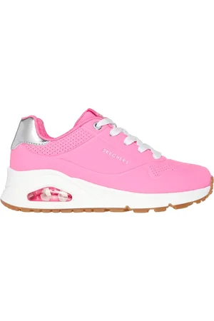 Skechers Uno Gen1 - Shimmer Away Shoes Moyen Width en Rose Fluo/Argent