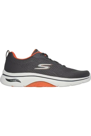Skechers GO WALK Arch Fit 2.0 - Idyllic 2 Shoes Moyen Width en Gris Anthracite/Orange
