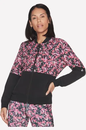 Skechers Skechweave Fantasy Fields Veste en Noir/Rouge/Bleu