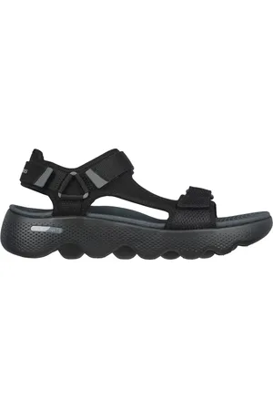Skechers GO WALK Massage Fit Sandal Shoes Moyen Width en Noir/Gris