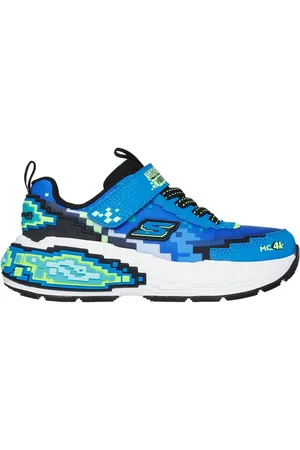 Skechers Mega-Craft 4K Shoes Moyen Width en Bleu/Vert-Lime