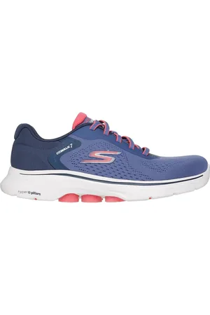 Skechers GO WALK 7 - Cosmic Waves Shoes Moyen Width en Bleu Marine/Corail