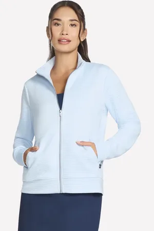 Skechers The Hoodless sweat à capuche GO WALK Everywhere Veste en Bleu/Argent