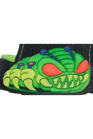 Skechers S-Lights: Creature-Splash Shoes Moyen Width en Noir/Vert-Lime