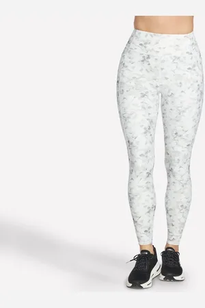 Skechers GO FLEX RIB Floral Mirage Full Length High-Waisted Legging en Argent/Gris