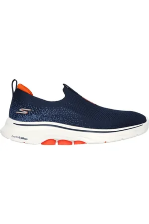 Skechers GO WALK 7 Shoes Moyen Width en Bleu Marine/Orange