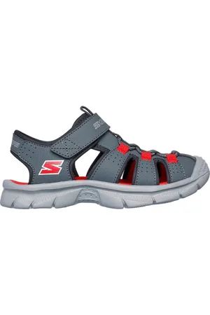 Skechers Relix- Valdex Shoes Moyen Width en Gris Anthracite/Rouge