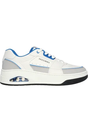 Skechers Uno Court - Low-Post Shoes Moyen Width en Blanc/Bleu