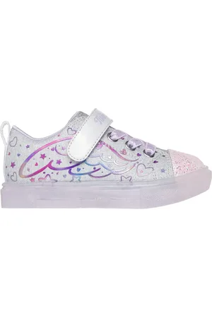 Skechers Twinkle Toes: Twinkle Sparks Ice - Heather Magic Shoes Moyen Width en Gris/Lavande