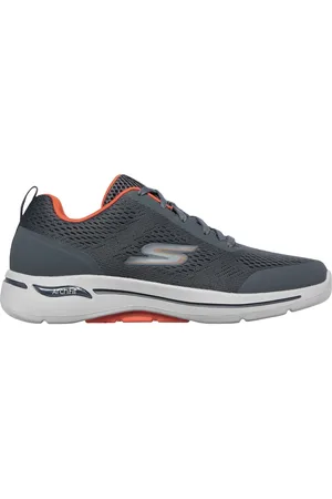 Skechers GO WALK Arch Fit - Idyllic Shoes Moyen Width en Gris Anthracite/Orange