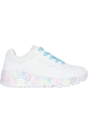 Skechers X JGoldcrown: Uno Lite - Lovely Luv Shoes Moyen Width en Blanc/Rose