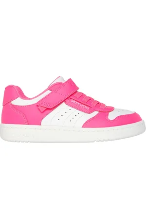 Skechers Quick Street - Style Stride Shoes Moyen Width en Rose Fluo/Blanc