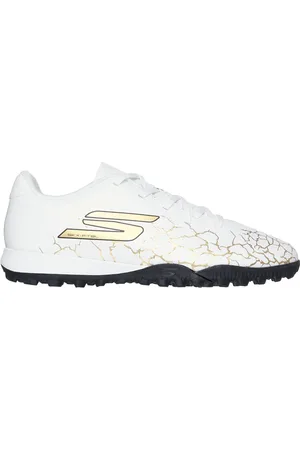 Skechers SKX_1.5 Jr Youth TF Moyen Width en Blanc/Noir/Doré